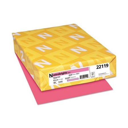 Neenah Paper ASTROBRITE, COLOR PAPER, 24 LB, 8.5 X 11, PLASMA PINK, 500/REAM 22119